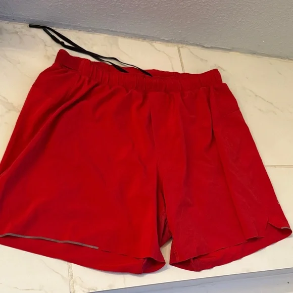 Lululemon Red Men's Athletic Shorts - Picture 2 of 6
